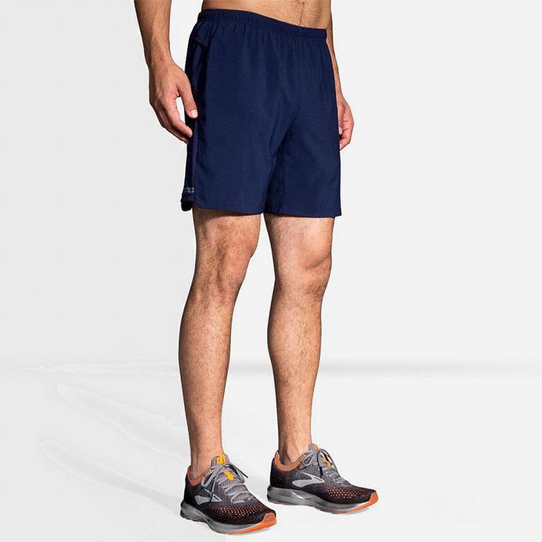 Brooks Sherpa 7 2-In-1 Mens Running Shorts Ireland Blue (MWKL-97416)